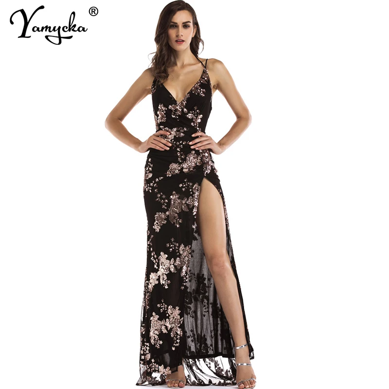 Sexy black Sequins maxi Summer dress women vintage Elegant Backless Party Dress long club Bodycon dresses sukienki vestidos 2024