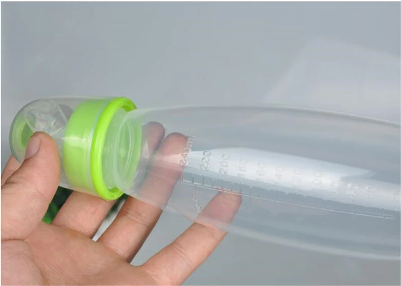 1 Pieces Baby Feeding Bottle 240ML Safety Newborn  Infant Food  Rice Paste Feeding Extrusion Bottles 3 Colors