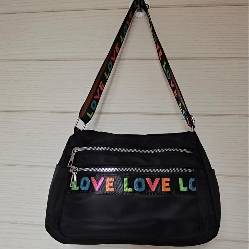Frauen Umhängetasche Wasserdichte Nylon Oxford Schulter Messenger Taschen Casual Große Kapazität Handtasche Damen Reise Einkaufstasche – Detail 5