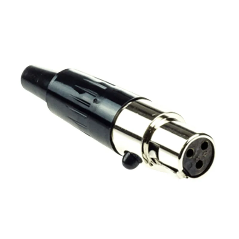 TA3FX Mini-XLR 3 Pin IN-LINE Line Female Mount Mini XLR JACK plug Connector Adapter for MIC cable