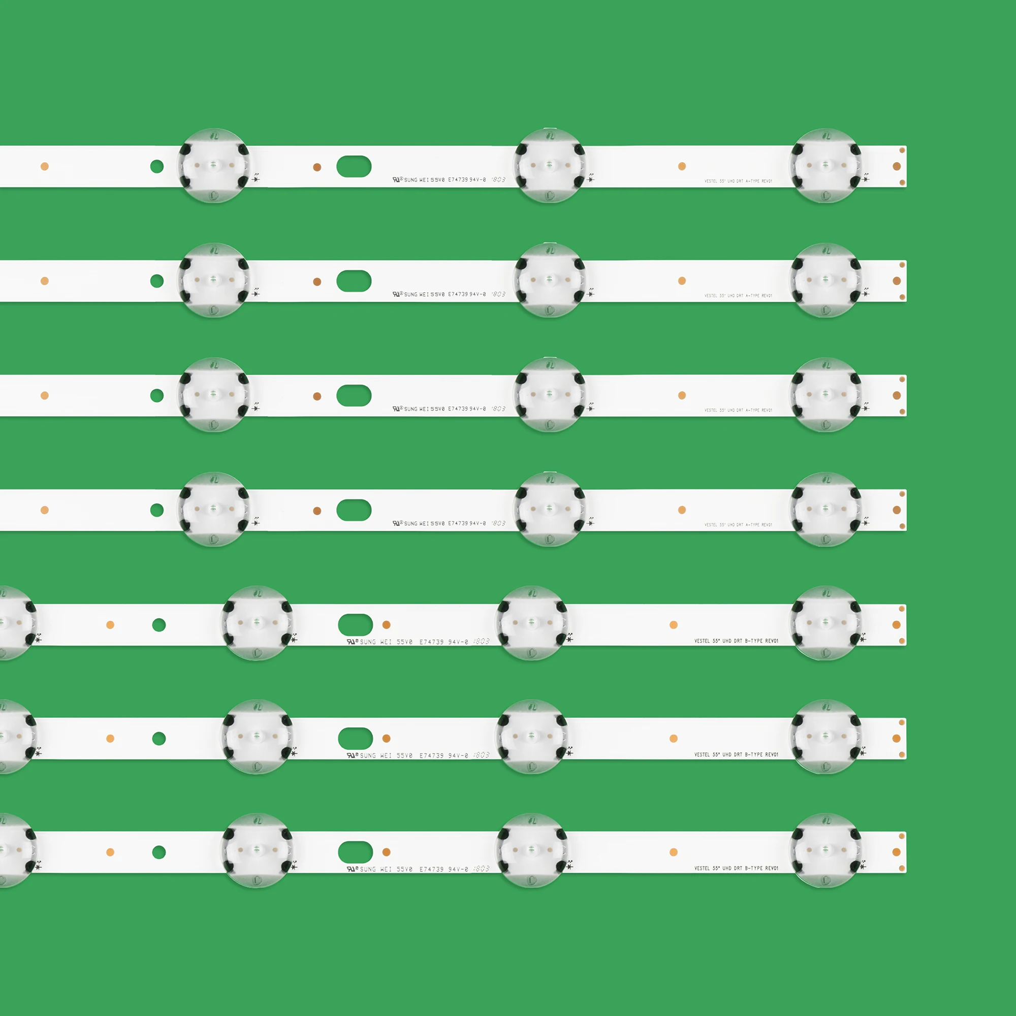 新しい35個ledバックライトストリップLUX0155004 VES550QNDS-2D-N12 VES550QNDS-2D-S11 55AO4USB 55AO6USB SVV550AK7_UHD_7LED_A bタイプ