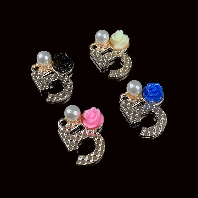 Engood 100Pcs Resin Rose Sewing Trim & Embellishment Craft Number 