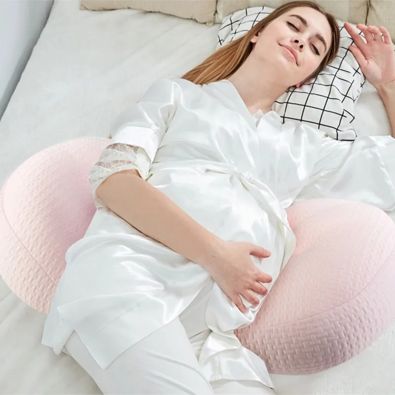 Almohada en forma de U para mujeres embarazadas, soporte para el vientre, para dormir de lado, accesorios de maternidad