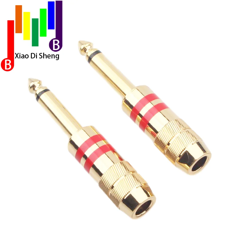 Jack 6.35mm mono sophomore core 6.35 amplifier microphone plug 6.35mm jack plug 6.5mm connector mono audio plug jack 1Pcs