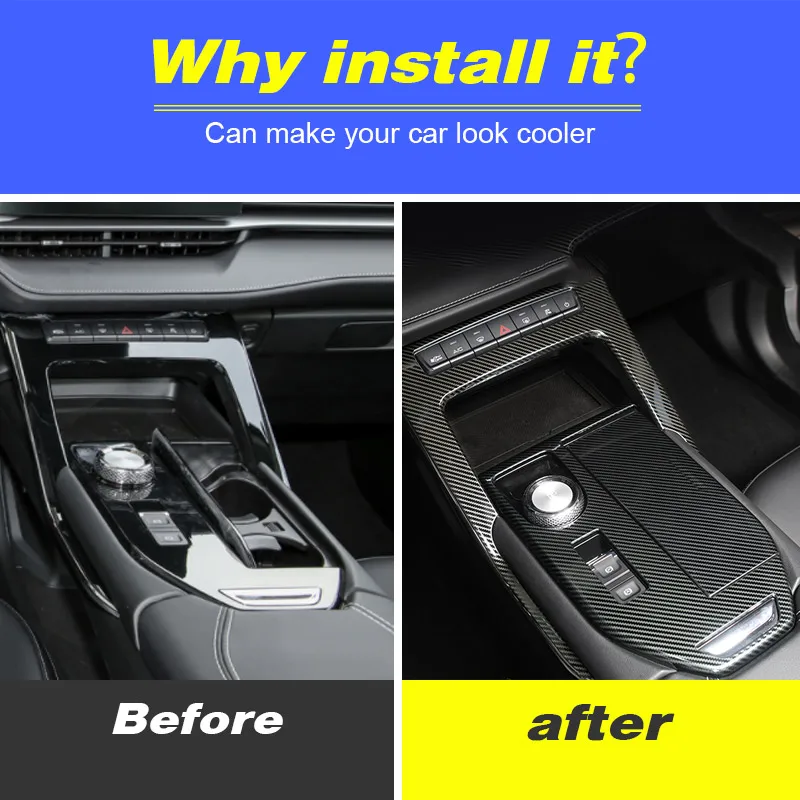 Vtear Car Central Control Cover Interior Decoration Stainless Steel Car-Styling Frame Trim Accessories For Haval H6 3rd Gen 2023