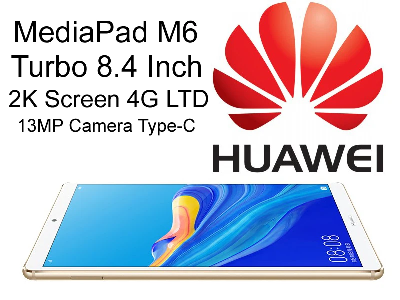 Exquisite Tablet HUAWEI MediaPad M6 Pad 4G 8.4 Inch 2K Display FingerPrint Octa Core 13MP Camera Harman 6100mAh Battery Turbo