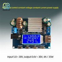 LCD Display DC 0.6-30V 4A DC DC Buck Boost Converter CC CV Power Supply Module Adjustable Regulated Step Up Down Module Board