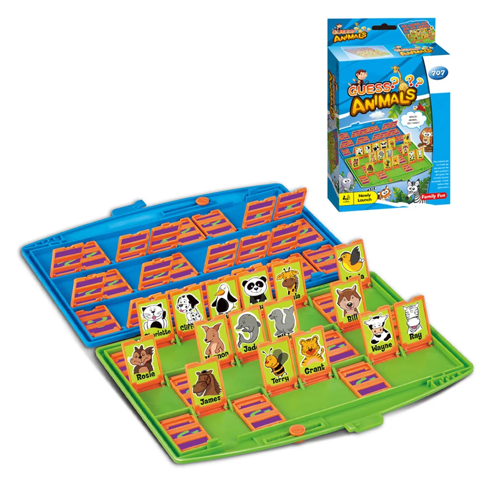 Jeu de devinette de famille Qui-est-ce? pour enfant et parents, jeu de société classique pour entraînement de la mémoire, accessoire de passe-temps idéal pour noël,