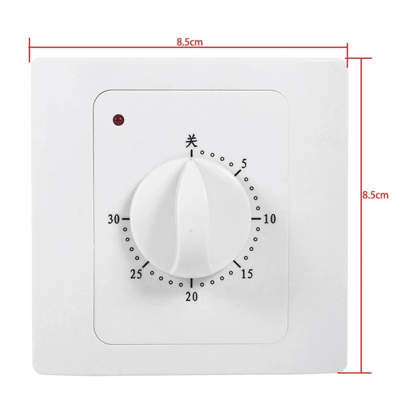 Top Deals Ac 220V 10A 30Min Countdown Timer Switch Electric Digital Time Plug Control Switch Timer Socket Knob Style Mechanical