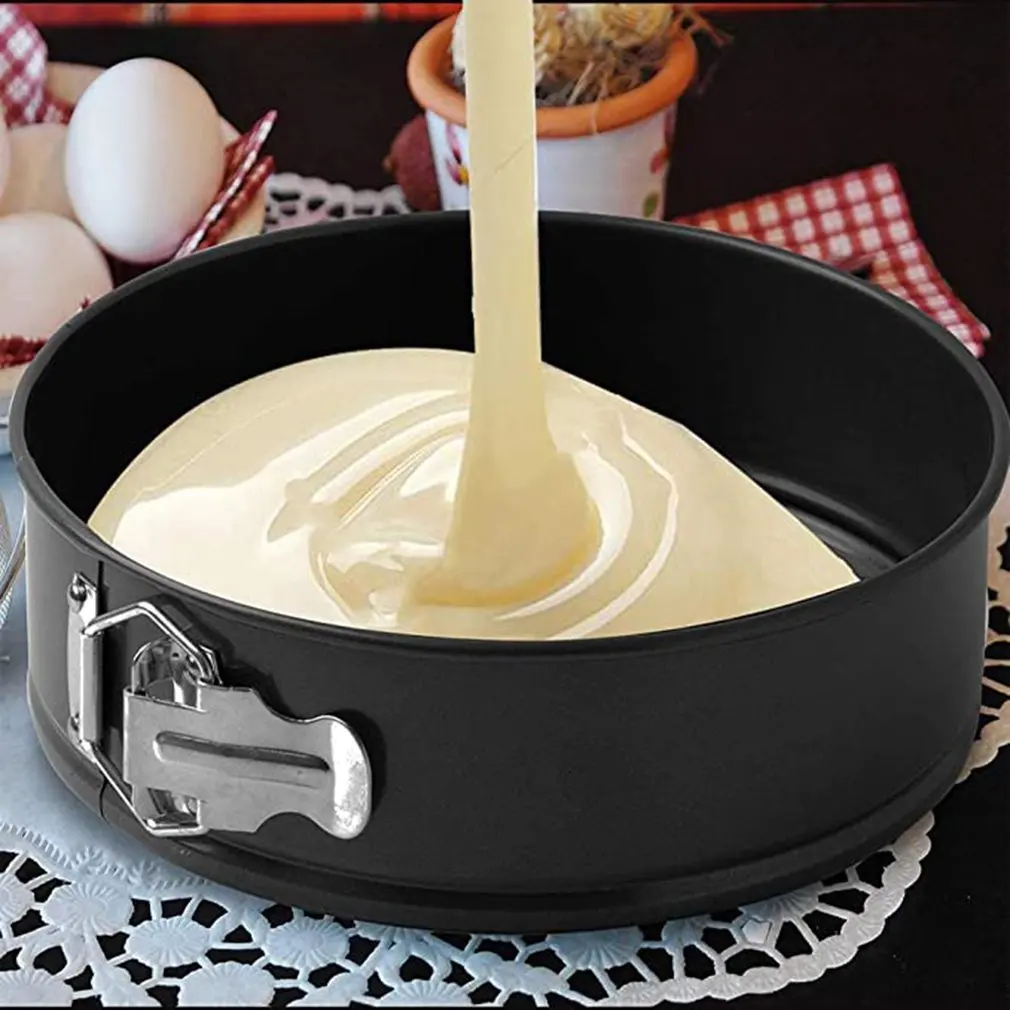 4/7/9 Inch Removable Bottom Non-Stick Metal Bake Mould Cake Pan with Lock Divice Bakeware Cake Molds Baking Accessories