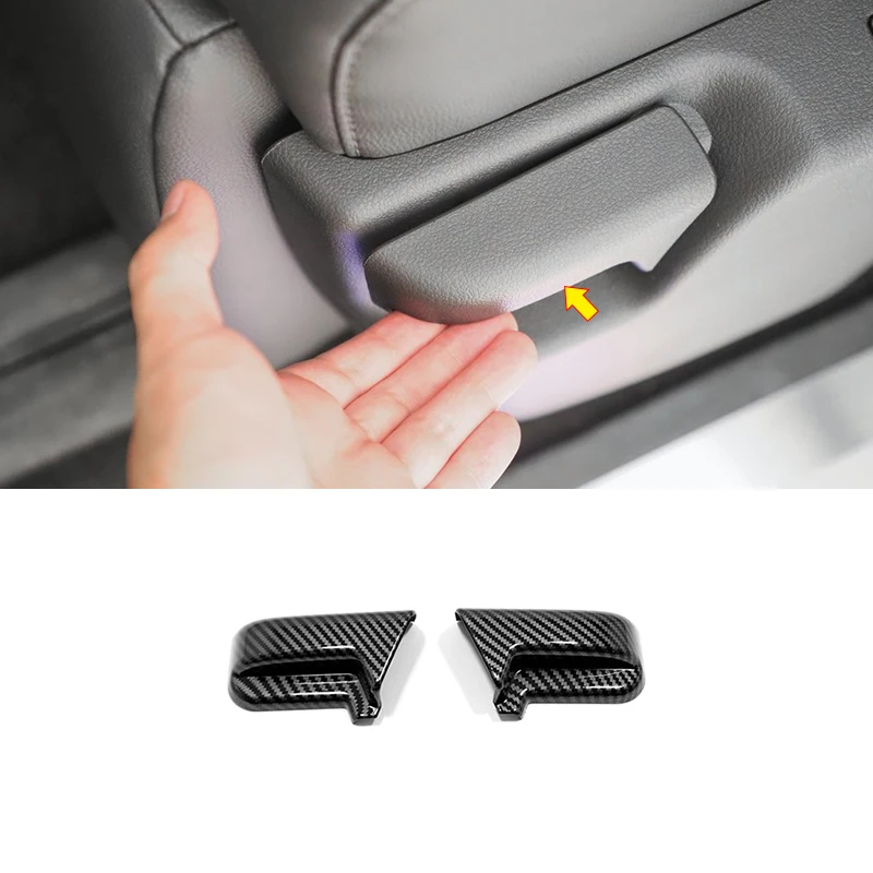 

ABS Carbon fiber Car Seat Adjustment Switch Panel Decoration Cover Trim For Toyota SIENNA 2021 2022 LHD Accessories 2PCS