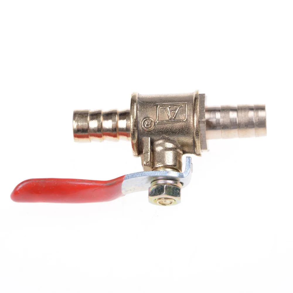 1/4 Hose Barb 6mm-10mm Hose Barb Inline Brass Water Oil Air Gas Fuel Line Shutoff Ball Valve Pipe Fittings