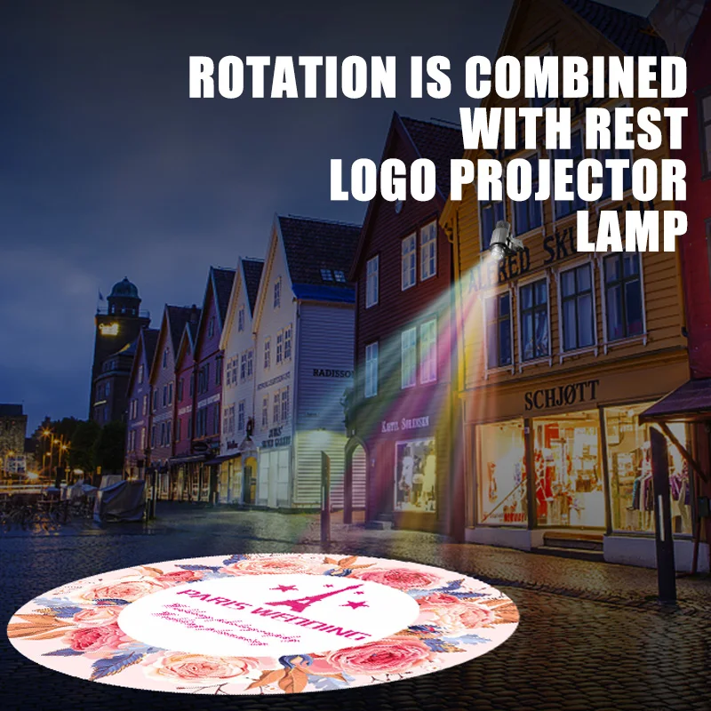 60W Association Of Activity And Inertia IP67 Waterproof Outdoor Advertising Rotating LED Custom Gobo Logo Projector Light