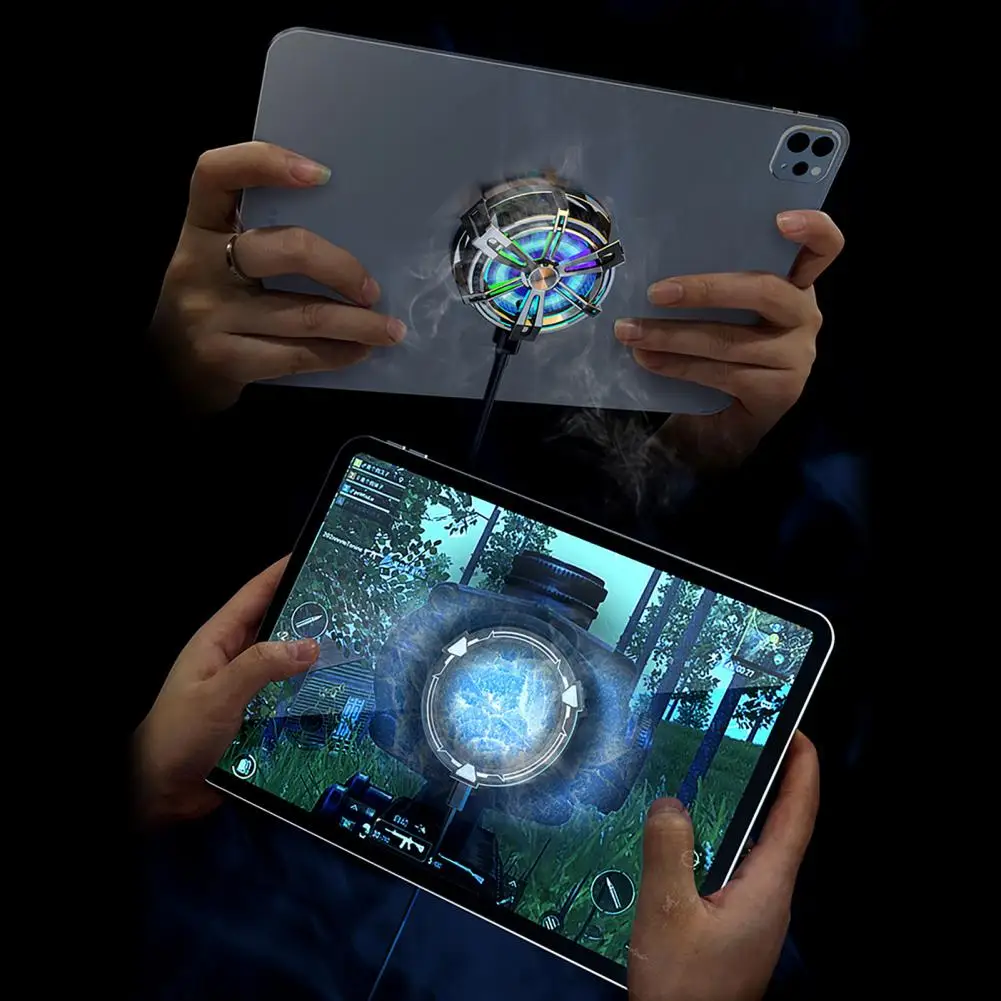 X12 Phone Cooling Fan Quick Cooling Mute RGB Cool Light Magnetic Semiconductor Widely Compatible Game Cooler Radiator for Smartp