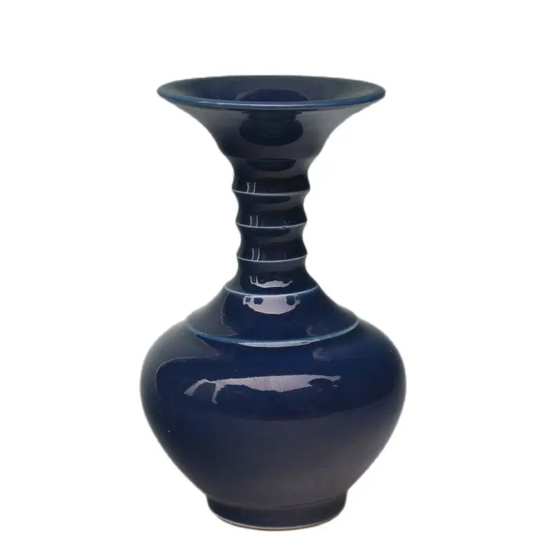 A Blue Glazed  Vase,China Old Porcelain, Ming Jiajing Mark Bottle