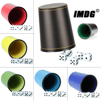 New Leather PU Trumpet Flannel Dice Cup Bar KTV Entertainment Dice Cup With Dices