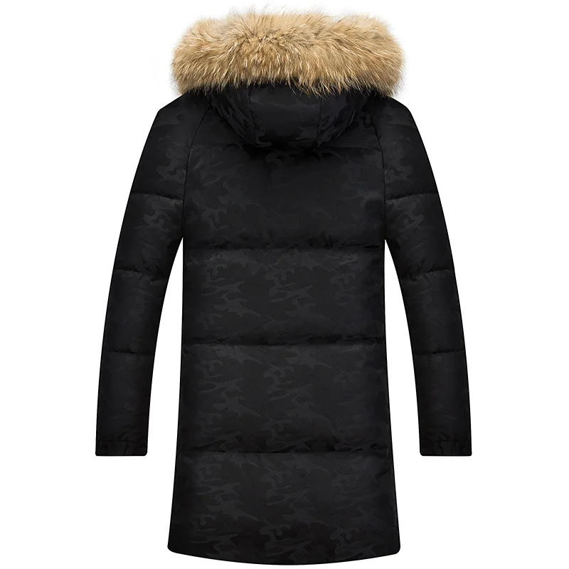 

2020 Winter Down Jacket Plus Size 90%White Duck Down Coat Long Large Racoon Fur Collar Parka Doudoune Homme 9983 KJ867