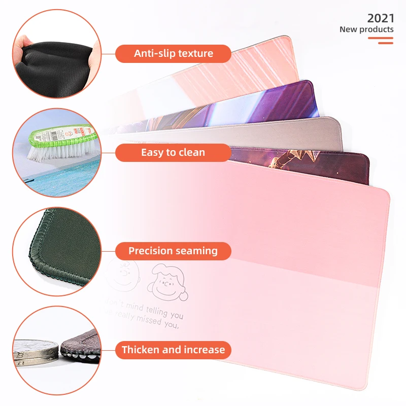 DIY Watercolor Mouse Pad Large XXL Keyboard Pad 90*40cm Oversized Simple Gaming Pad Seaming Non-Slip Rubber Table Mat