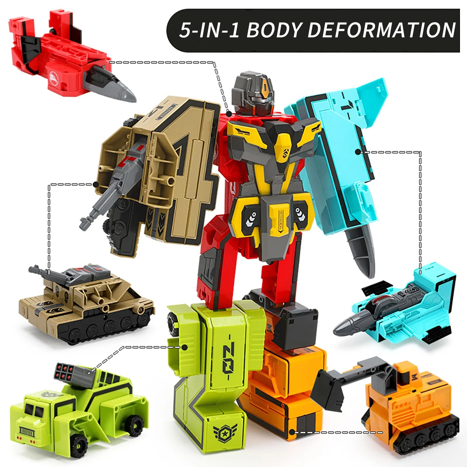 0-9 Digital Numbers Transportation Letter Tank Warrior Deformation Action Figures Transformation Robot Toys For Children Gift