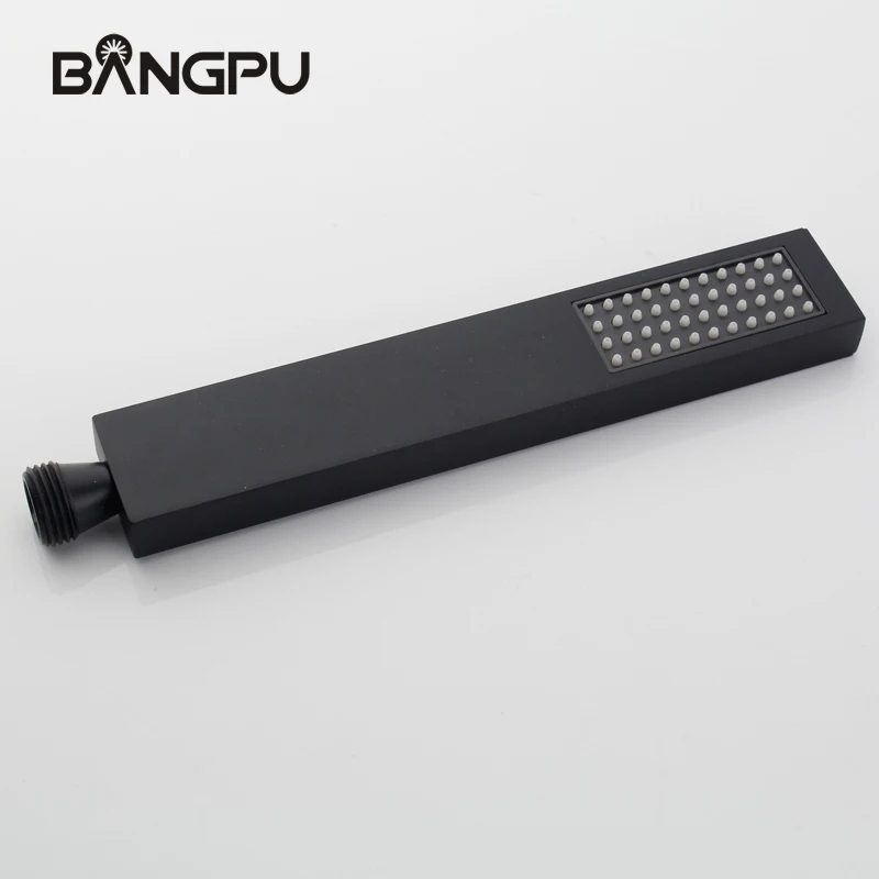 BANGPU Matter Black High Pressure Shower Head ABS Plastic Handheld Shower Bathroom Rainfall Shower Head Water Saving Hand Shower