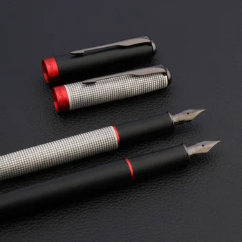 Lusso JINHAO 75 Penna Stilografica A Scacchi Afferrare Cenere Piuma Freccia Acciaio Al Tungsteno Pennino Nero Inchiostro Classico Materiale Scolastico Per Ufficio Penna