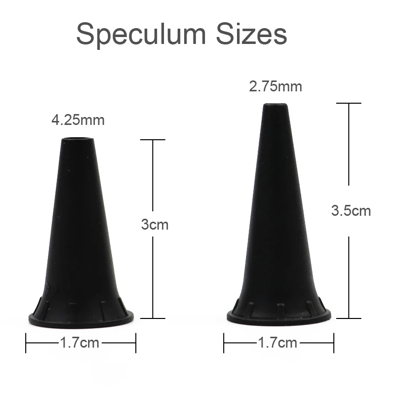 60PCS/Box Medical Reusable Adult Child Non Disposable Speculum Otoscope Tip Accessory Set Nozzle Specula Cone Replacement Kit A3