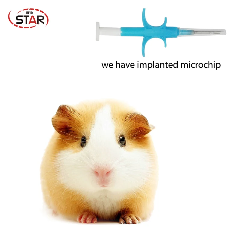 20pcs 2.12x12 FDX-B ICAR number ISO11784/5 RFID implant chip syringe Animal microchip syringe for pet dog cat fish