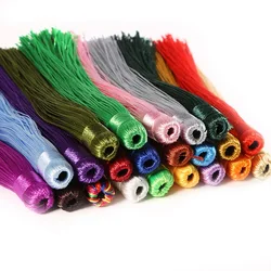 24 Colors 120mm Mixed Cotton Silk Tassels Hanging Pendant Satin Tassels for DIY Craft Key Chain Curtain Garment Home Accessories