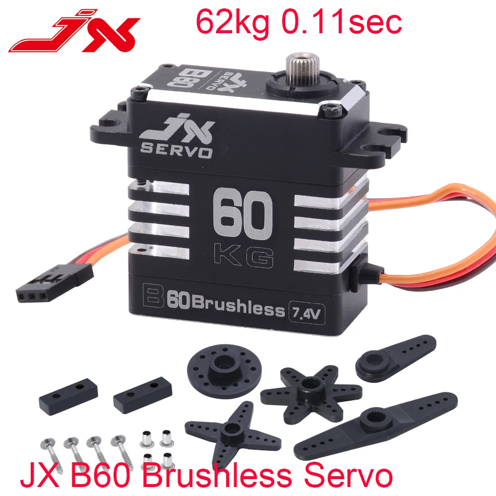 JX B60 60KG Không Chổi Than Servo 8.4V 0.11sec Thép Gear Nhôm Xoay 180 Độ Cho RC Xe Mô Hình Xe Tải Máy Bay Trực Thăng robot SAVOX SB2290SG