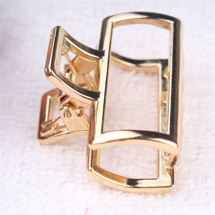 Garras geométricas do cabelo para mulheres, grampo do cabelo do vintage, grampos do cabelo do metal, presilha, cocar, acessórios do chuveiro, grampo do rabo de cavalo