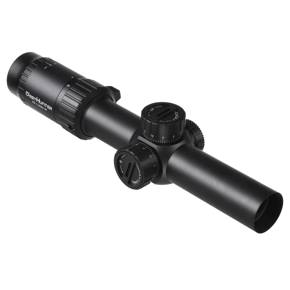 WESTHUNTER HD 1-6X24 IR Compact Hunting Scope Tactical Rifle Scopes Glass Etched Reticle Wide Field of View Optical Sights