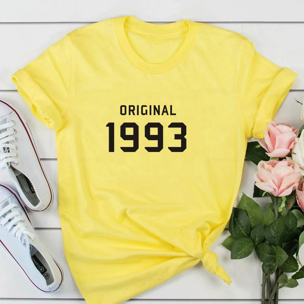 ORIGINAL 1993 Print Women tshirt Cotton Casual Funny t shirt For Lady Girl Top Tee Hipster Tumblr