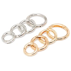 5 Pcs 18mm-34mm Metal O Ring Spring Clasps Round Carabiner Keychain Bag Clips Hook Dog Chain Buckles Connector for DIY Jewelry