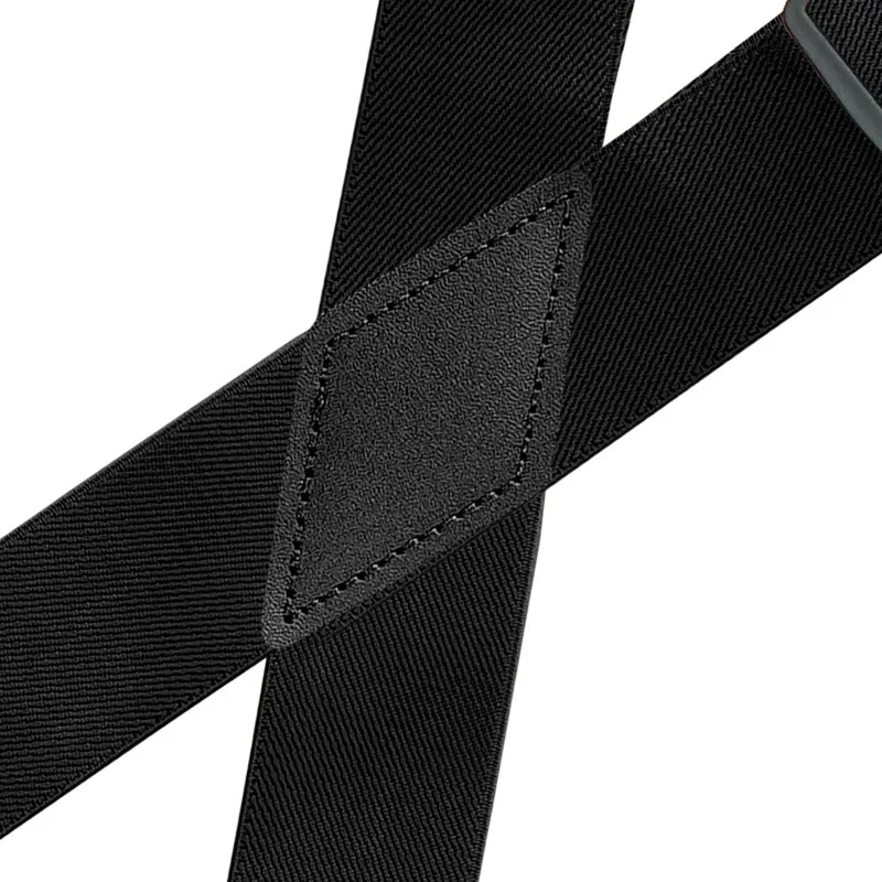 Tirantes anchos de 3,5x120cm para hombre, hebilla de gancho negra, suspensorio masculino elástico de 4 Clip, accesorios de trabajo