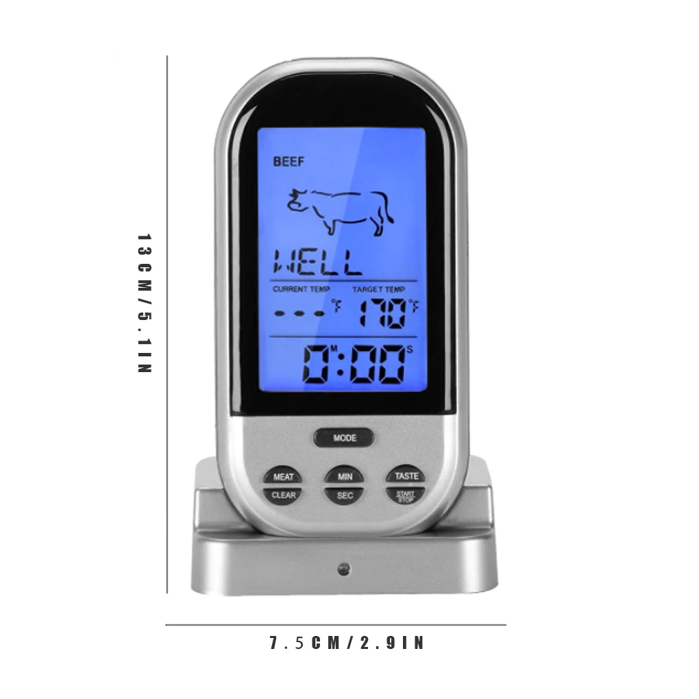 Termometry do mięsa Bluetooth LCD cyfrowa sonda zdalny bezprzewodowy grill termometr kuchenny narzędzia do gotowania w domu z alarmem timera