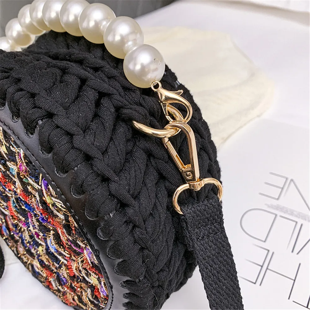 DIY Woven Bag Set Wool Bag Bottoms Handmade Handbag Shoulder Strap With Hardware Pearl Accessories for DIY Bag Backpack