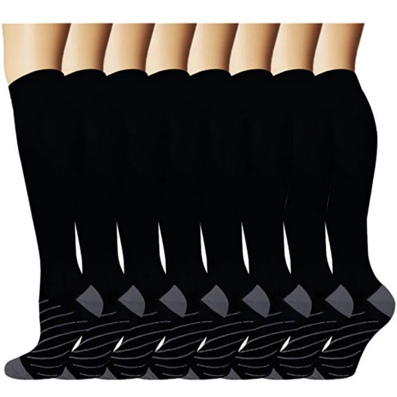 Compression Socks 8 Pairs for Women Men Circulation 15-20 mmHg Best Medical,Running,Nursing,Hiking,Recovery Basketball