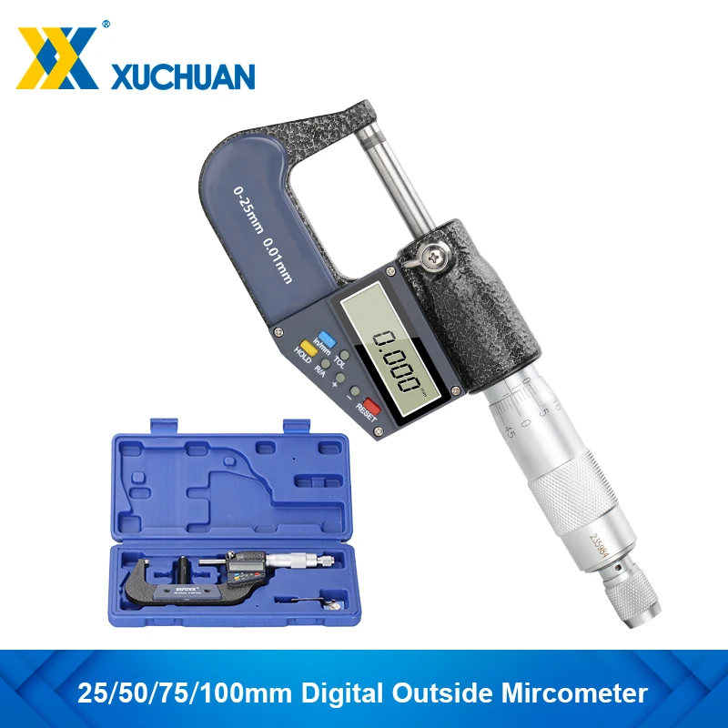 

Micrometer Outside Micrometer Accuracy 0.001mm 0-25/50/75/100mm Electronic Digital Caliper Gauge Meter Measure Tool