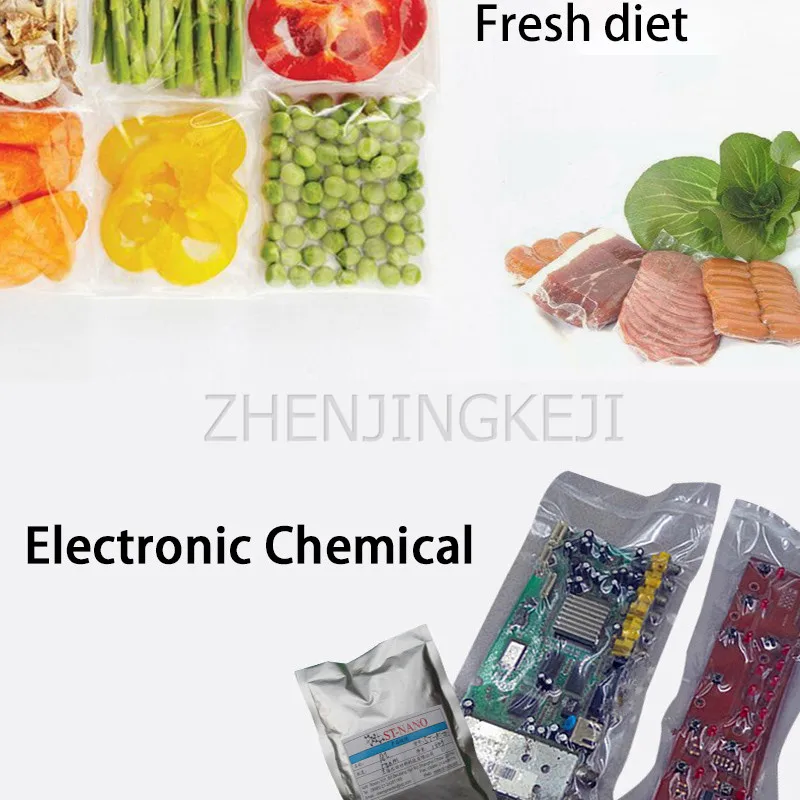 ماكينة الغلق الفراغي التجارية ، عبوة بلاستيكية أحادية الغرفة ، تعبئة البضائع الجافة ، معدات العمل الفارغة الحقيقية ، سائل الطعام ، 220 فولت ، 110 فولت