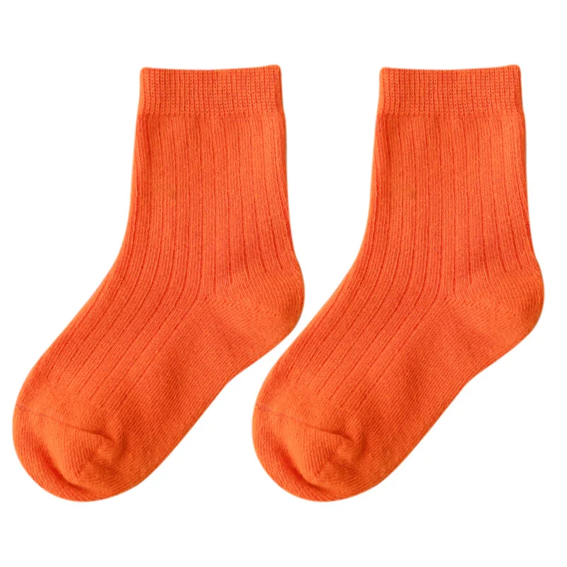 2 Pairs/ lot Children Socks Spring&Autumn Candy Color Cotton Girls Socks Boys Socks 1-12 Year Kids Socks