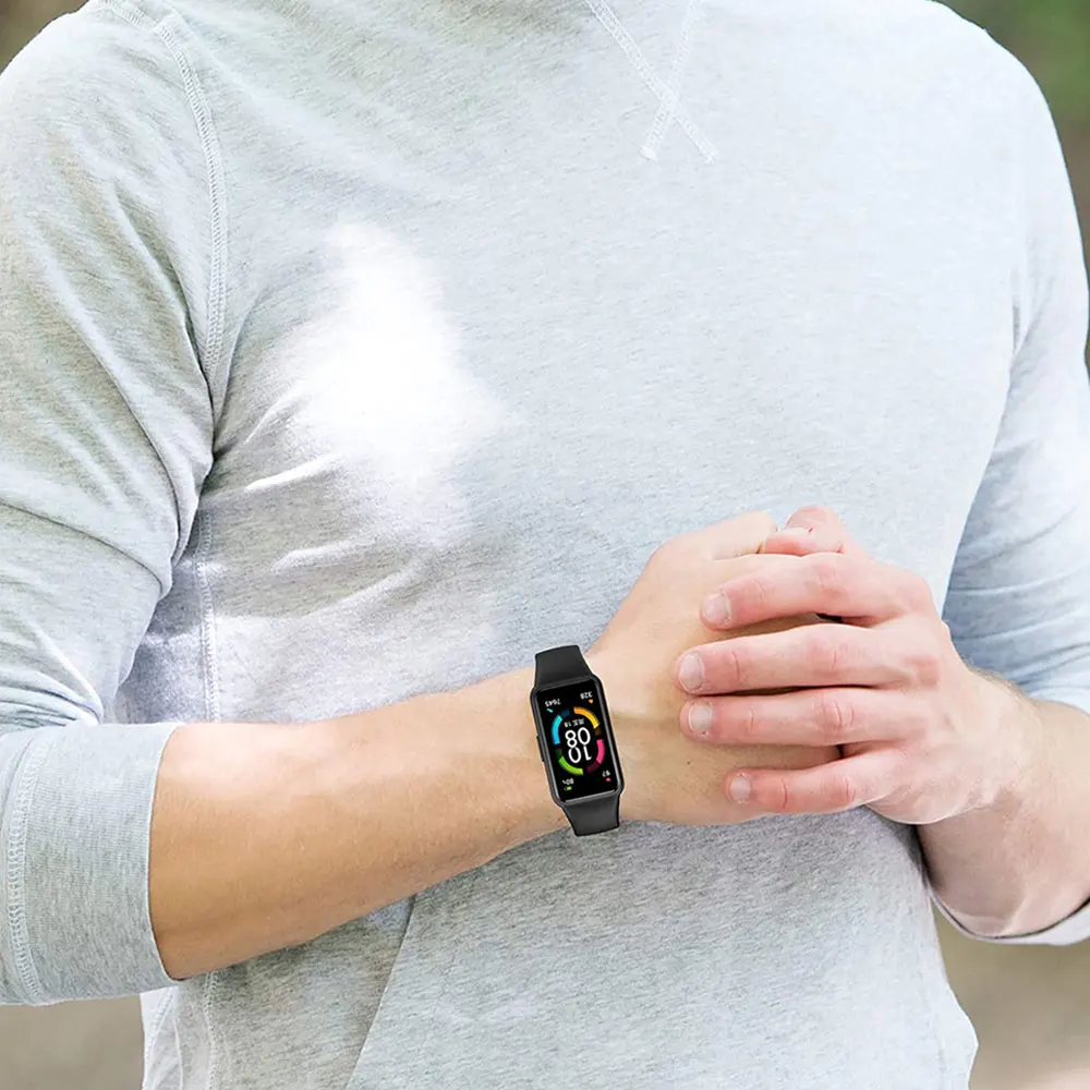 Ремешок силиконовый для смарт-часов Huawei Band 6 Pro, сменный Регулируемый Браслет для Honor Band 6 7