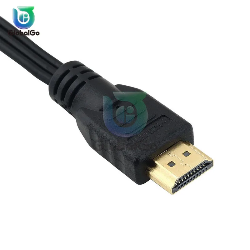HDMI al Cavo del RCA HDMI Maschio a 3RCA AV Composito Maschio M/M Connettore Adapter Cavo del Convertito Cavo Trasmettitore