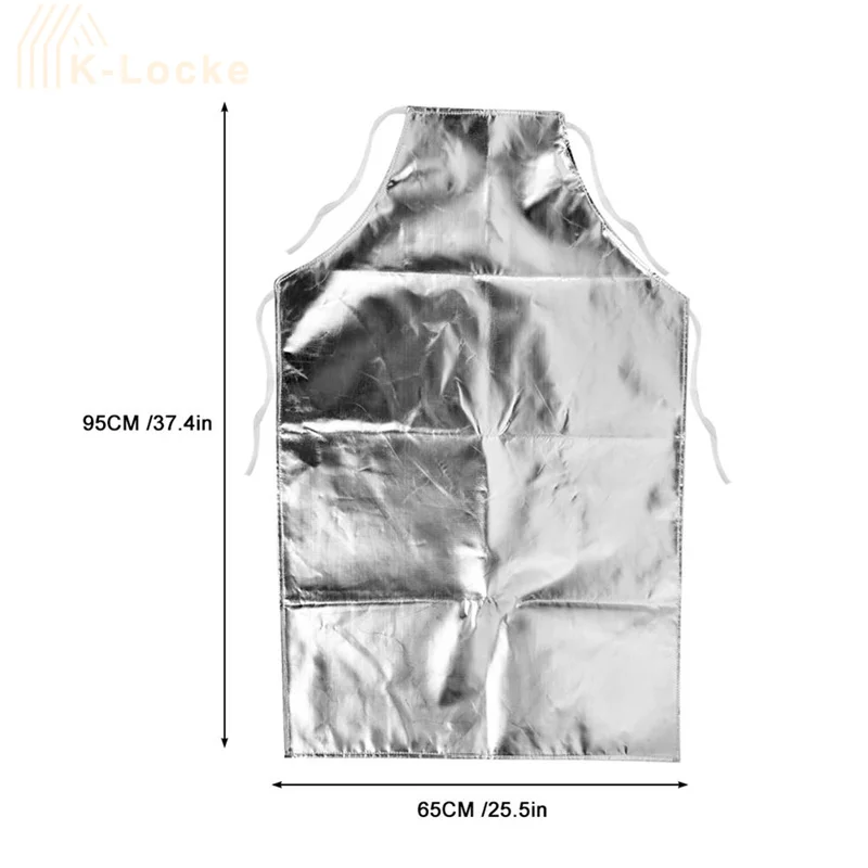 New 1000 Degree High Temperature Heat Insulation Aluminum Foil Apron Industries Anti-radiation Durable Apron Family BBQ Apron