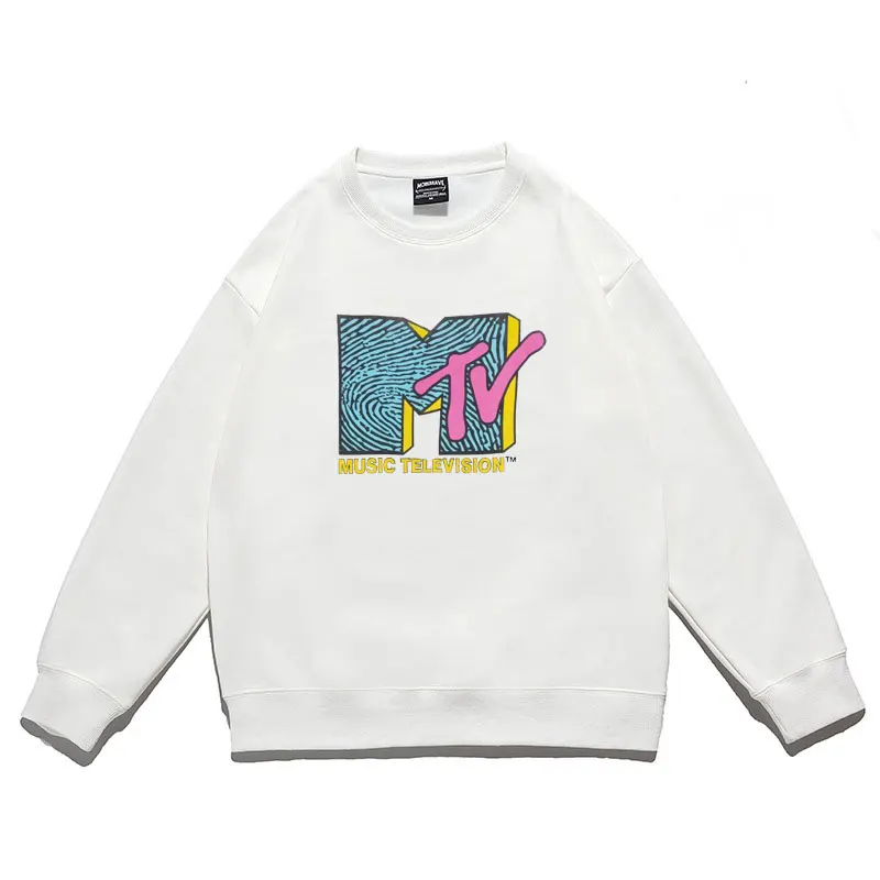 Mtv Music Television Sweatshirt Men Women Fashion Retro Rock Hip Hop Tv Pullover Heather Grey Fashion Sweatshirts Mew Streetwear