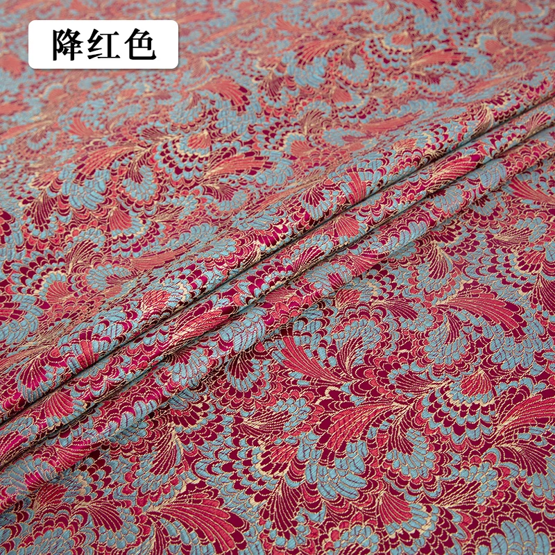 Chinese imitation silk style brocade pattern jacquard pattern fabrics design fashion cheongsam kimono diy damask sewing material