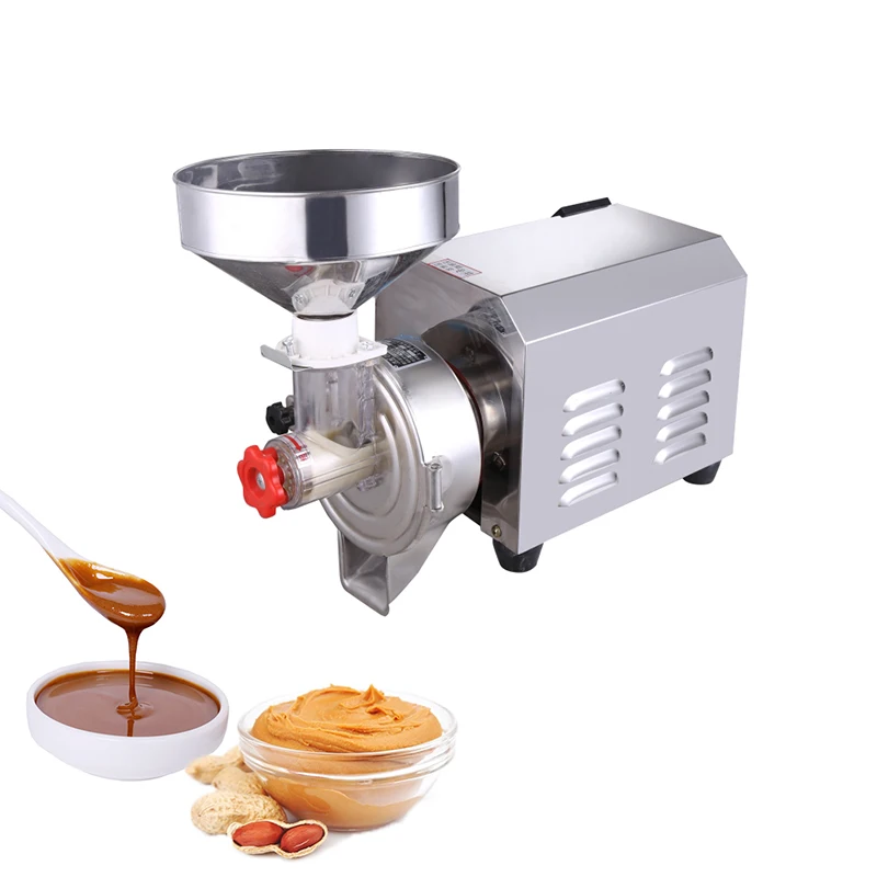 

2200W Commercial Sesame Peanut Grinding Miller Pistachio Stuff Grinder Pulping Machine Electric Sesame Paste Machine