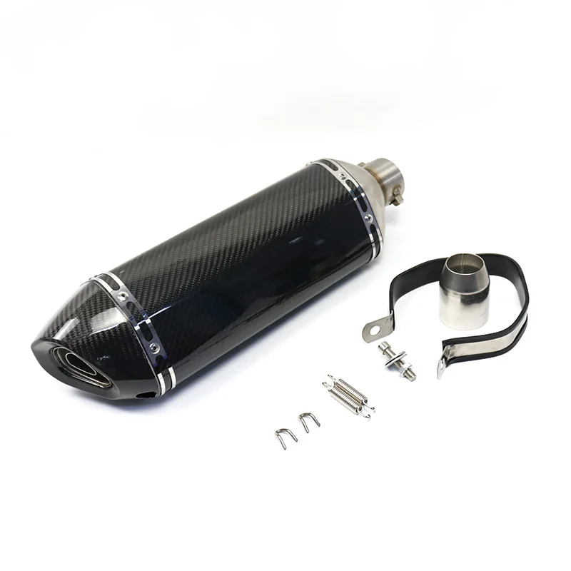 

Carbon Fiber Exhaust Pipe Right Left Side Muffler DB Killer For Ducati 696 848 Yamaha R1 Kawasaki Z1000 1290 super adventure