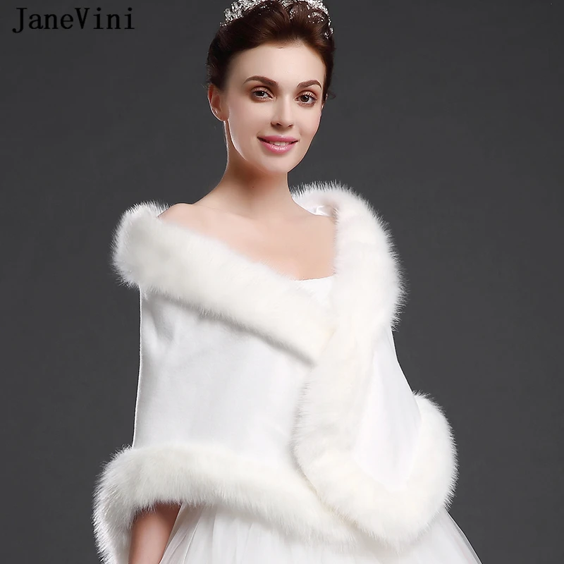 JaneVini-Bolero De Novia púrpura De piel sintética para mujer, capa suave, chal, abrigo, Chaqueta De Novia, invierno, 2021