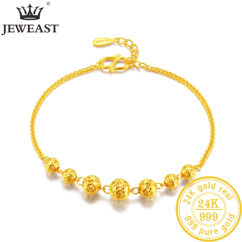 

JLZB 24K Pure Gold Bracelet Real 999 Solid Gold Bangle Upscale Beautiful Romantic Trendy Classic Jewelry Hot Sell New 2023