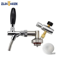 Mini Keg Tap Dispenser Stainless Steel Beer Growler Spear, Adjustable Tap Faucet & Premium Co2 Charger Kit homebrew Accessories